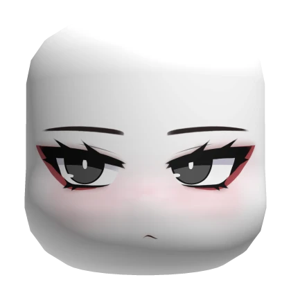 Colorable Eyes Pouty Face - White(Red Eyeliner)