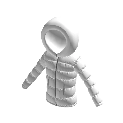 White Hooded Puffy Jacket