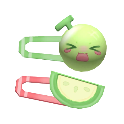 Kawaii harajuku heisei igari melon soda hairclips