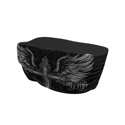 Wings Black Back Zipper Tube Top
