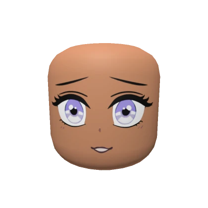 Blush Anime Head - Purple Eyes Mask Nougat Tan