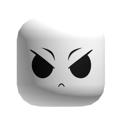 ✅ Cartoon Angry Face Imp [Simplistic] | White