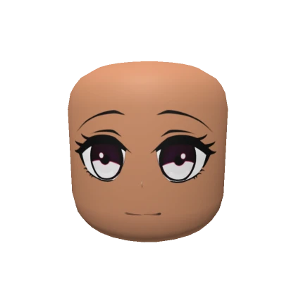 Cute Anime Head - Red Eyes Face Mask Nougat Tan