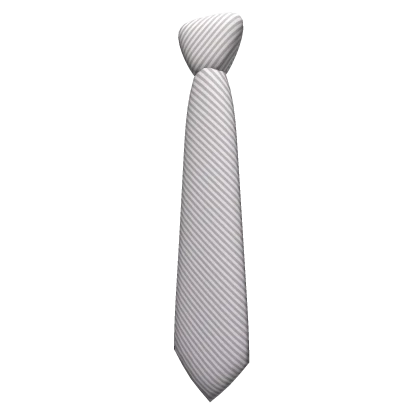 Pinstripe Tie - White