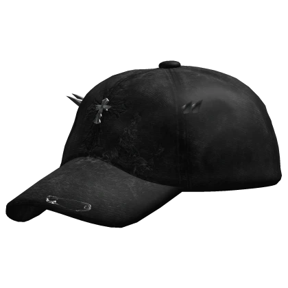 sideswept cross distressed cap