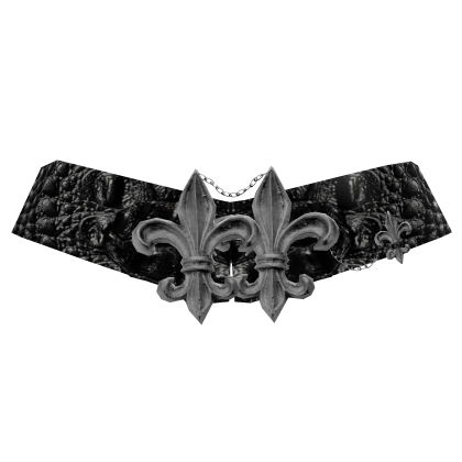 fleur de lis gyaru silver heisei belt (blush doll)