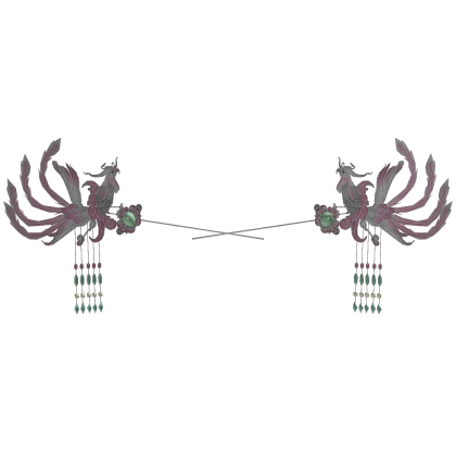 OTOMEKO Signature Traditional Phoenix Hairpin PINK