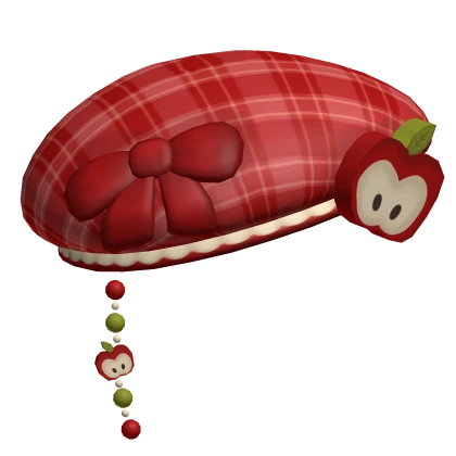 ♡ igari red apple beret w/ charms 