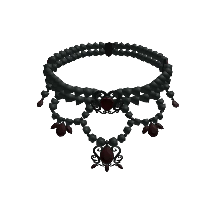 Black Pearled Pendant Elegant Necklace 3.0