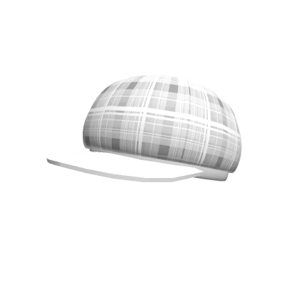 White beret with square design