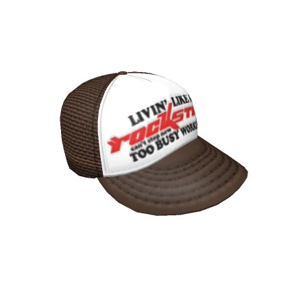 Rockstar Livin' Brown Trucker Cap