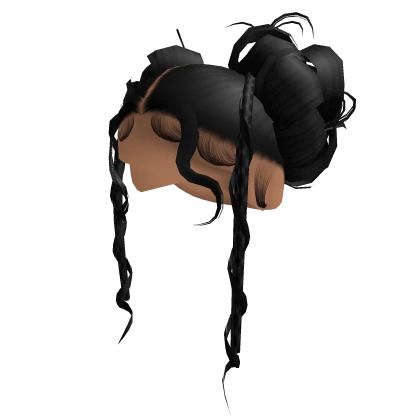 Big Curly Bunz W/ Braids [Black]