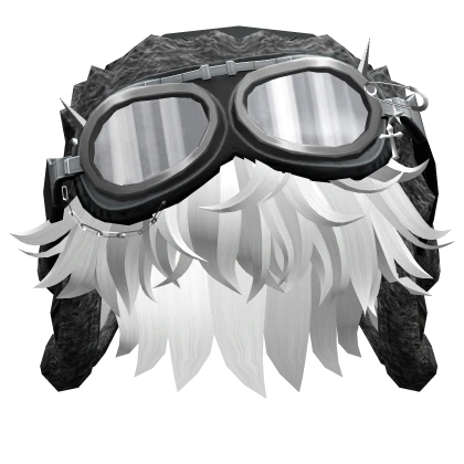 White Cool Messy Boy Hair w/ Y2K Goggles Ushanka