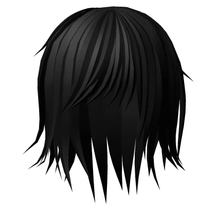 Black Messy Emo Scene Hair