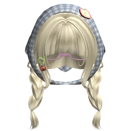 ♡ Sweet Coquette Low Braided Light Yellow Pigtails