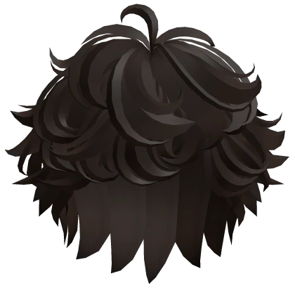 Fluffy Curly Messy Boy Hair (Dark Brown)
