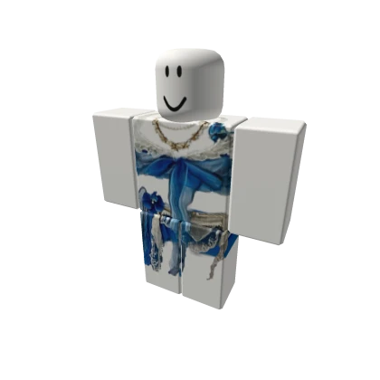 Summer tropical gyaru beach blue swim suit y2k