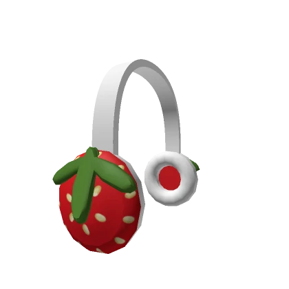 Red Strawberry Earmuffs