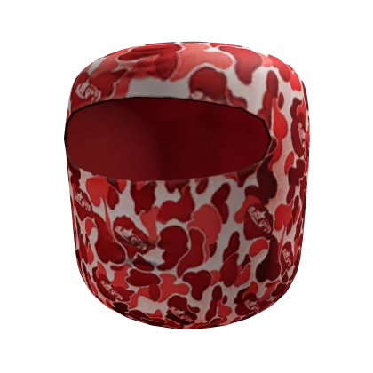 Red Camo Shiesty Ski Mask