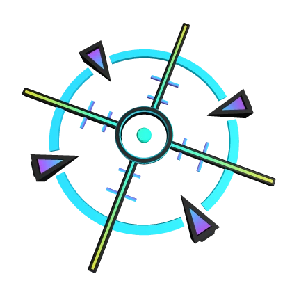 Cyber Neon EDM Crosshair Halo