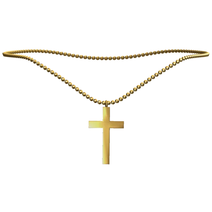 Gold Cross Pendant Chain Necklace