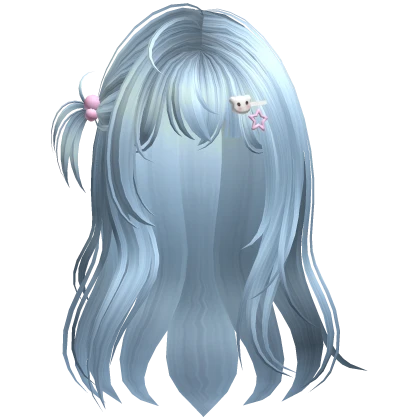 Kawaii Bunny Soft Hair + Hairclips (Light Blue)