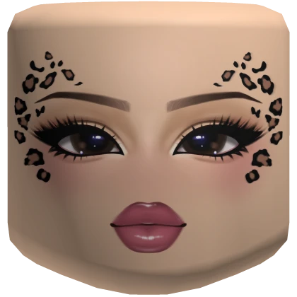 Aesthetic Leopard Print Face W/ Brown Eyes