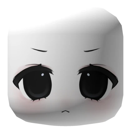 kawaii chibi angry puppy eyes anime face mask
