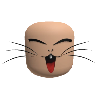 Happy Anime Mouse Mask with whiskers