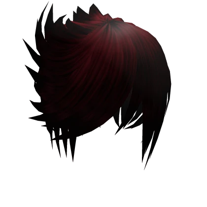 Red/Black Anime Spiky Styled Hair