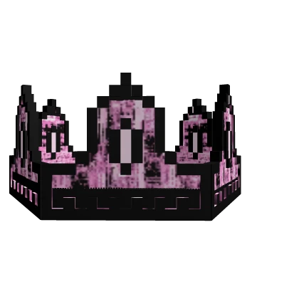 Pink Animated Glitch 8 Bit Crown