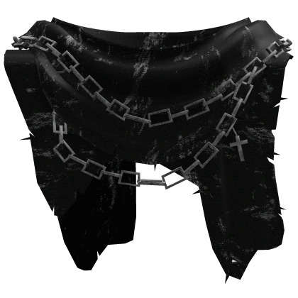 Black Emo Chain Cross Grunge Neck Scarf