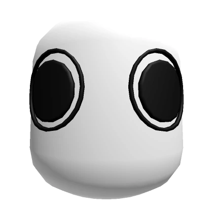 Cute White Big Eyes Doodle Face