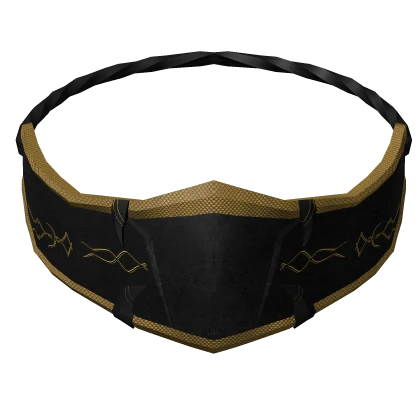 Black and Gold Japanese Oni Samurai Mask