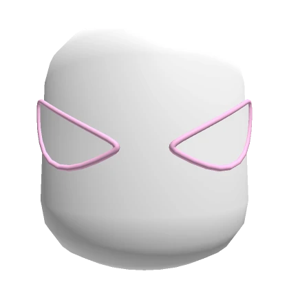  Cute Angry Eyes Doodle Face in White and Pink