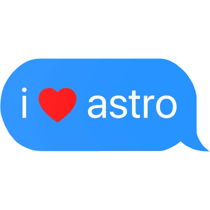 i heart astro dandy's world text