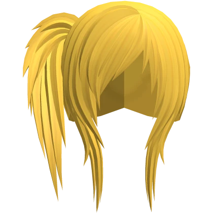 yellow scene emo side ponytail