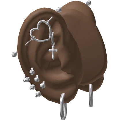 Ears w Piercings Set 4