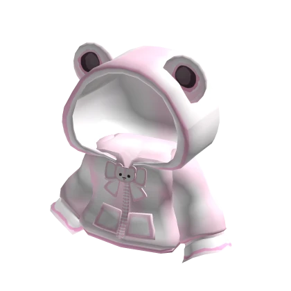 ꒰୨୧꒱ kawaii oversized frog hoodie in baby pink