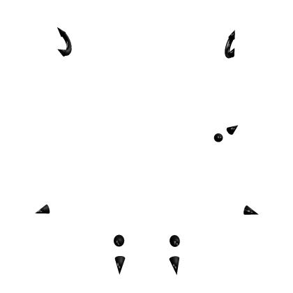 Dolls Black Spiky Piercing Set W/O Septum