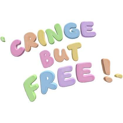 cringe but free >_< text decora rainbow