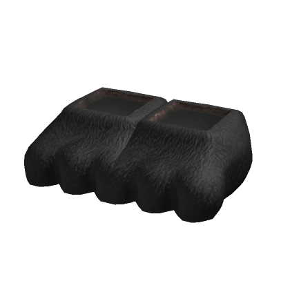 Bunny Foot Fuzzy Slippers 3.0 - Black