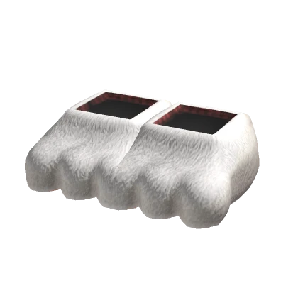 Bunny Foot Fuzzy Slippers 3.0 - White