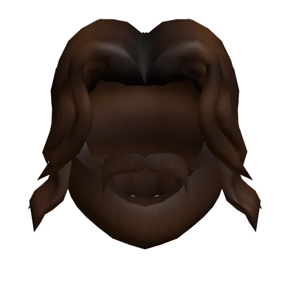 Dark Brown Long Hair & Beard