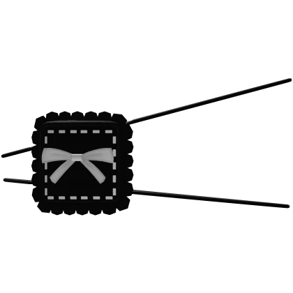 cute black goth eyepatch w/ bow