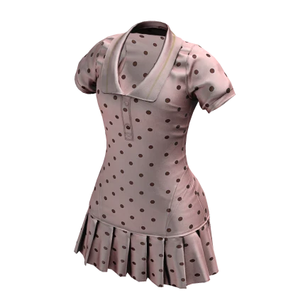 Pleated Tennis Dress (Pink)