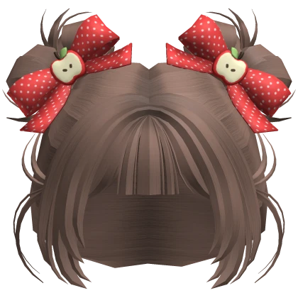 Igari Red Apple Ribbon Pigtails 🍎