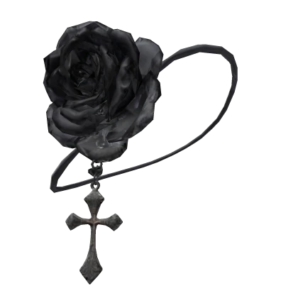 Valentine Eye Patch Black Rose with Cross 🌹
