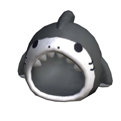 🍀Cute Shark Plushie Hood (Black)