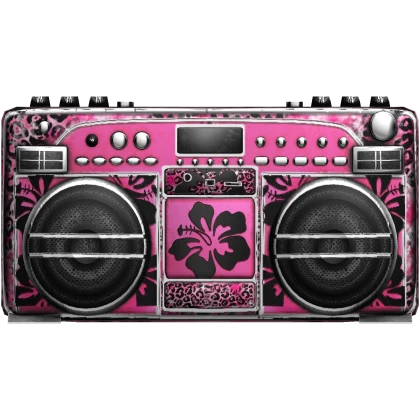 Hot Pink cyan Scene boombox aesthethic emo 2000s